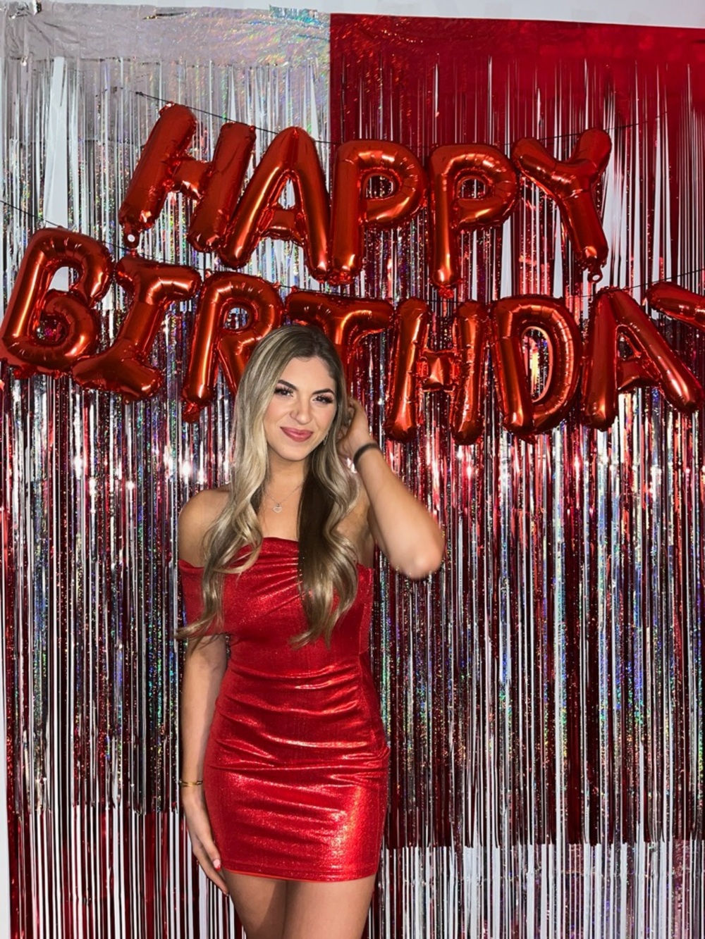 Red mini superdown dress